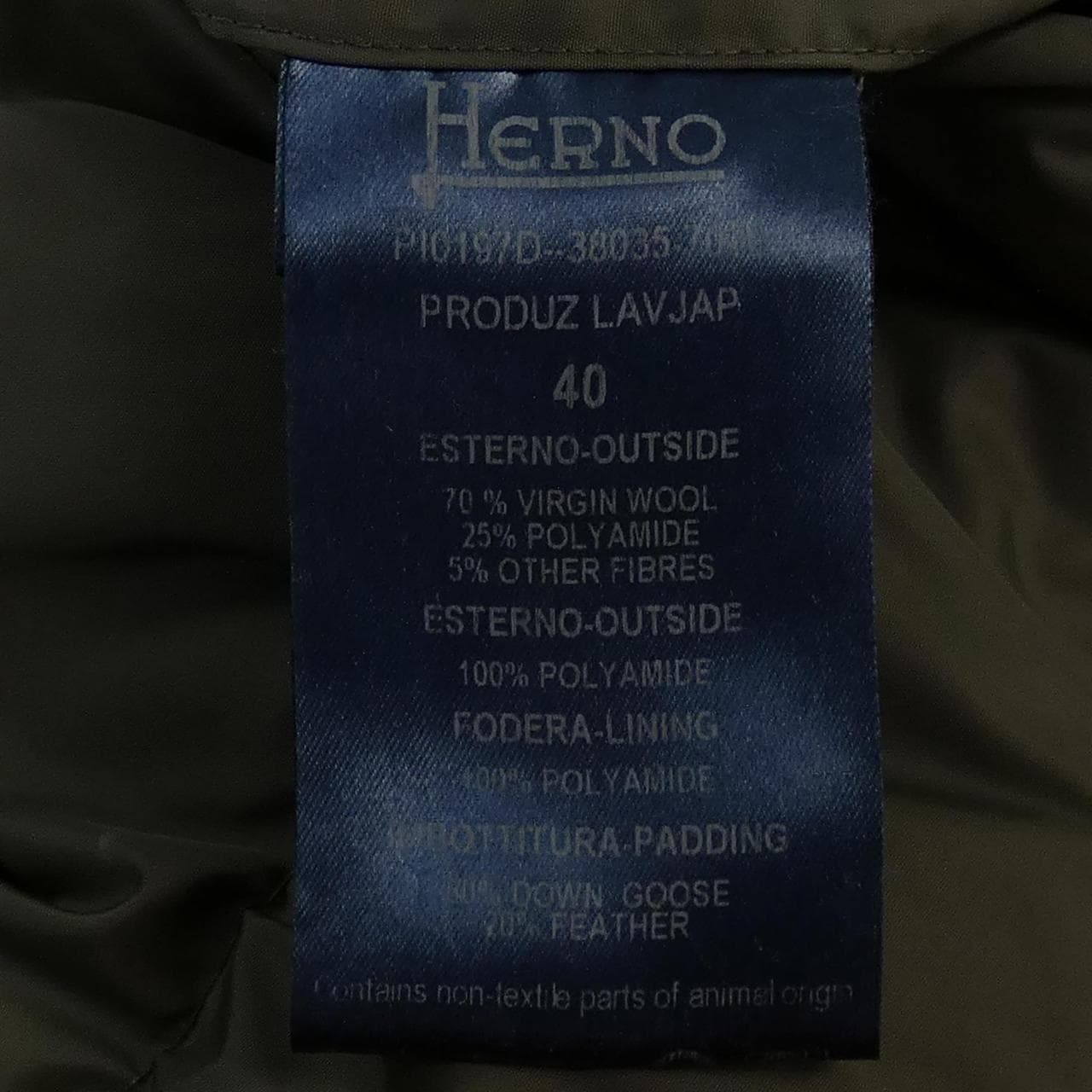 ヘルノ Herno PI0197D ダウンコート