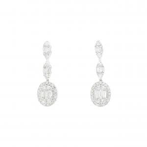 K18WG ダイヤモンド ピアス 0.48CT