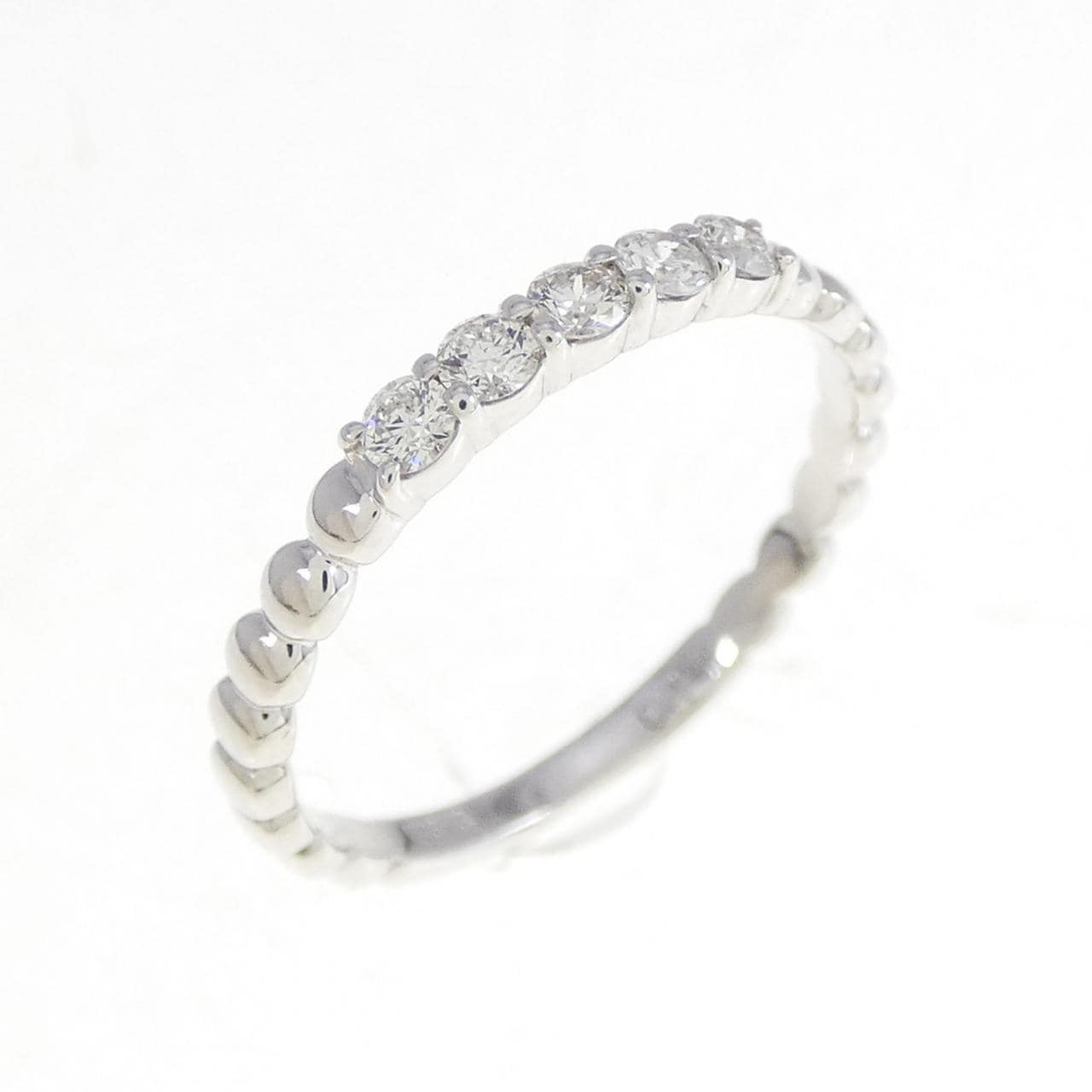 K10WG Diamond Pinky Ring 0.11CT