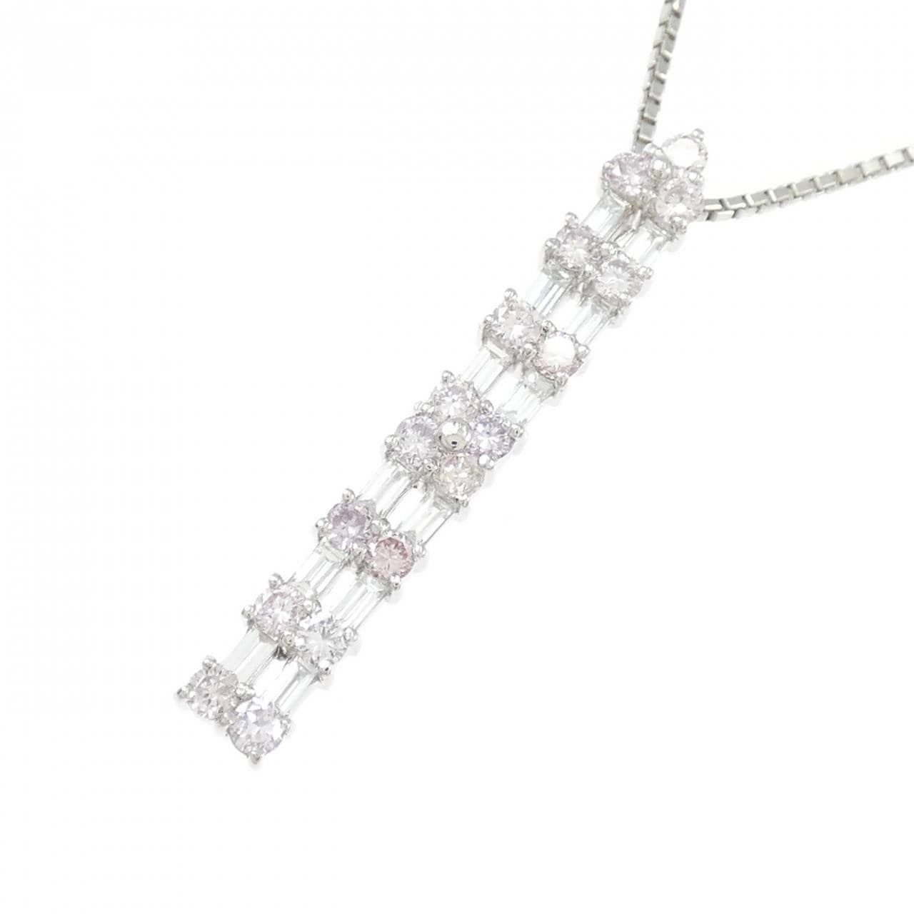 PT900/PT850 ピンクダイヤモンド ネックレス 0.64CT