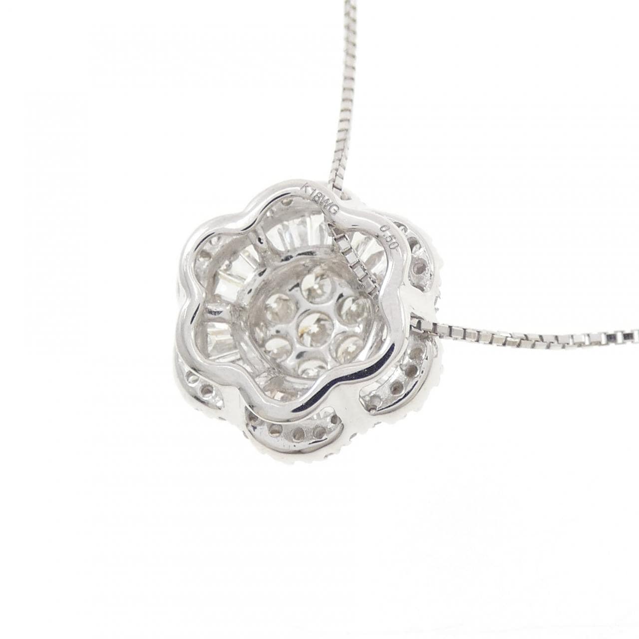 K18WG ダイヤモンド ネックレス 0.50CT