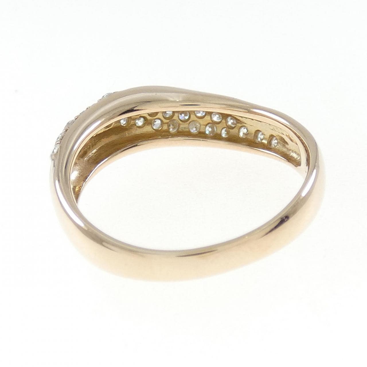 K18PG パヴェ ダイヤモンド リング 0.40CT