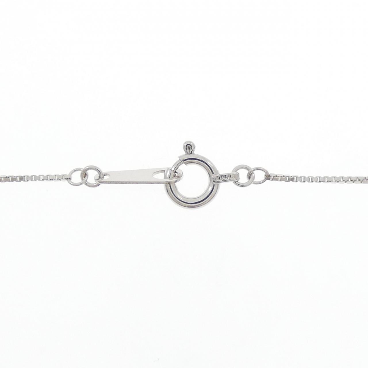 K18WG クロス ダイヤモンド ネックレス 0.10CT