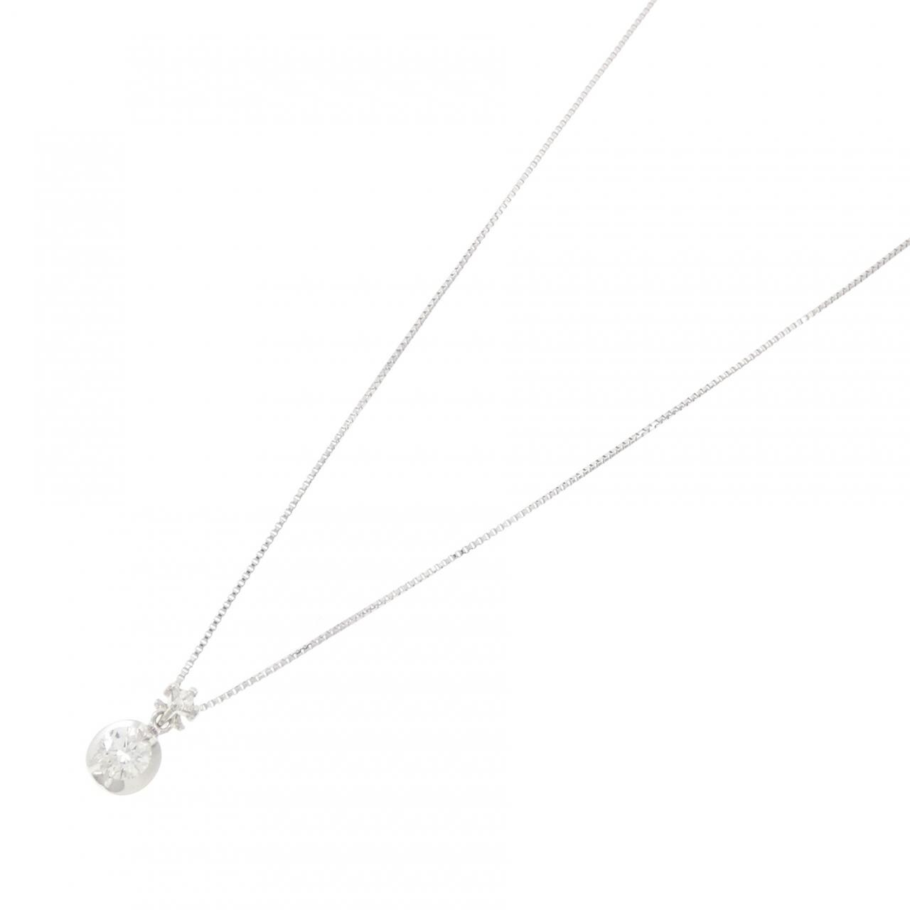 K18WG ダイヤモンド ネックレス 0.20CT