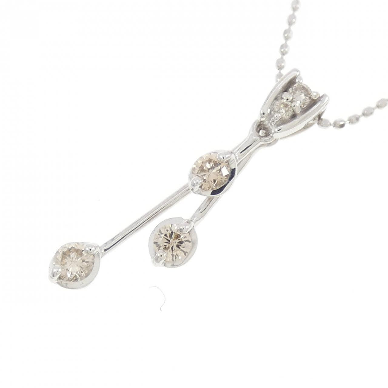 K18WG ダイヤモンド ネックレス 0.30CT