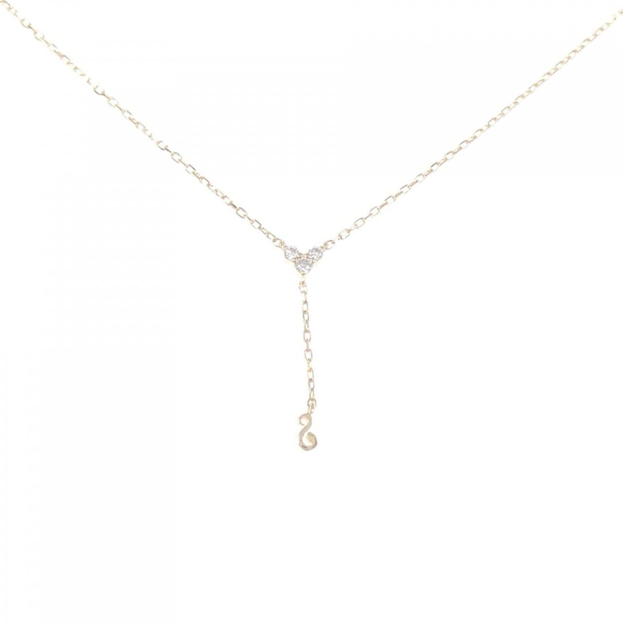 K10YG ダイヤモンド ネックレス 0.03CT