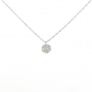 PT900/PT850 ソリティア ダイヤモンド ネックレス 0.4CT