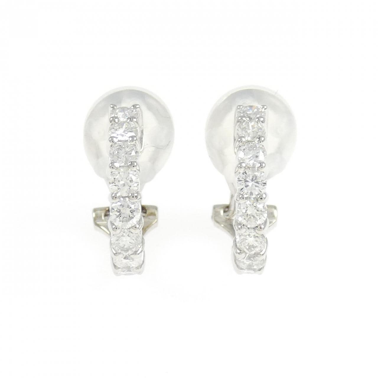PT900/K14WG ダイヤモンド ピアス 1.00CT
