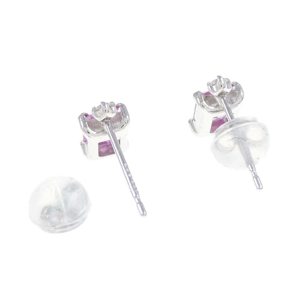 【リメイク】PT サファイヤ ピアス 0.78CT