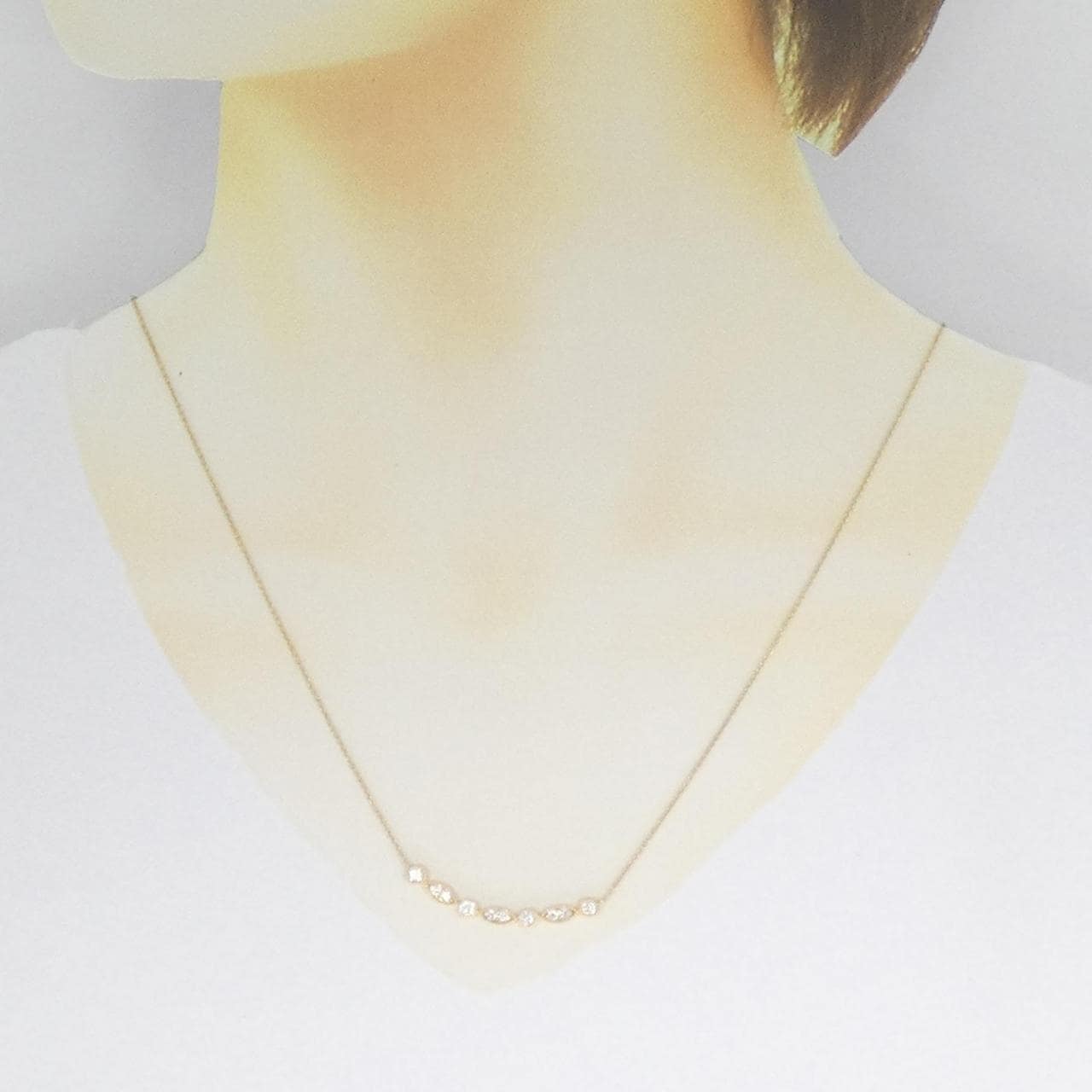 K18YG ダイヤモンド ネックレス 0.34CT