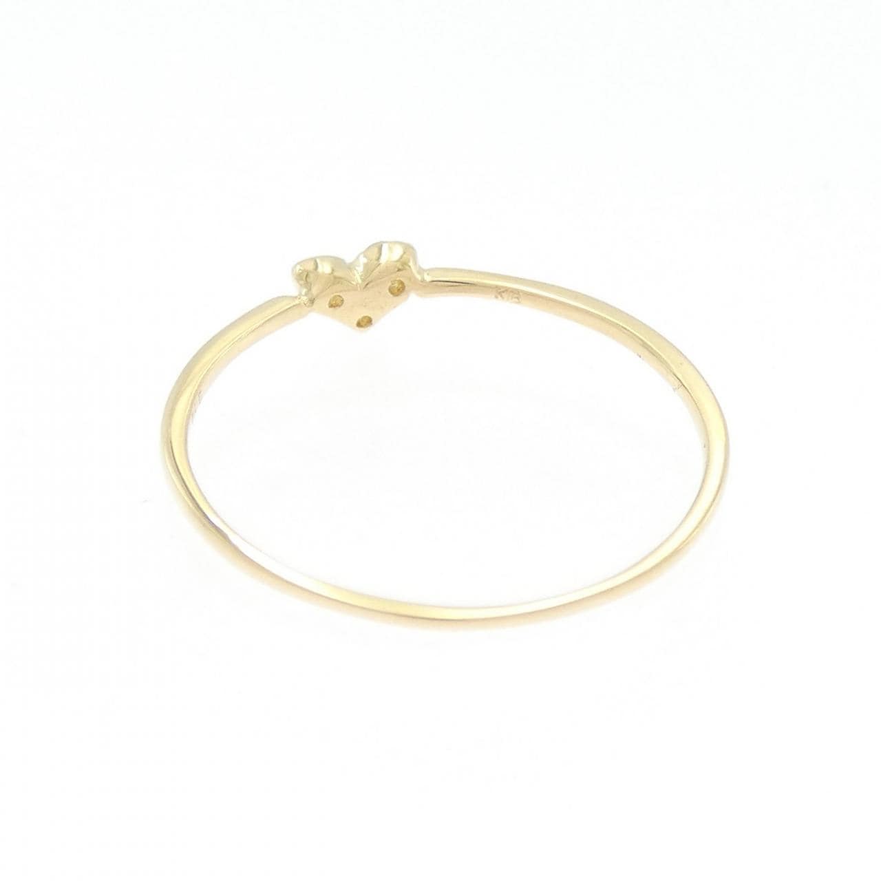 【リメイク】K18YG ハート ダイヤモンド リング 0.05CT
