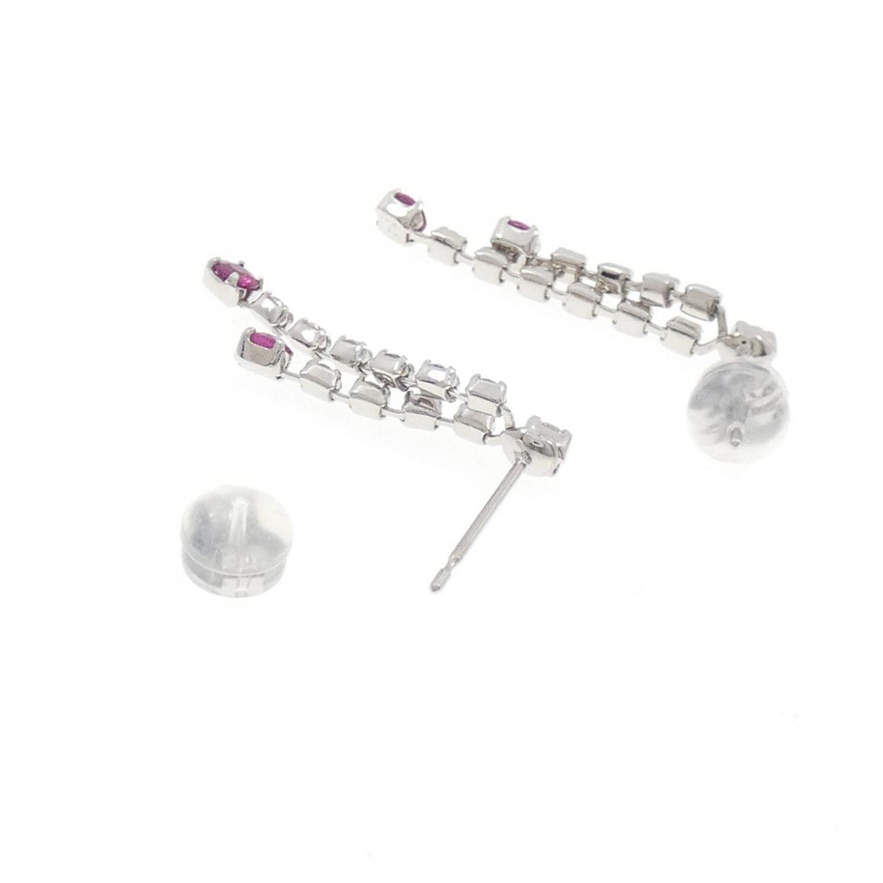 K14WG ルビー ピアス 0.54CT