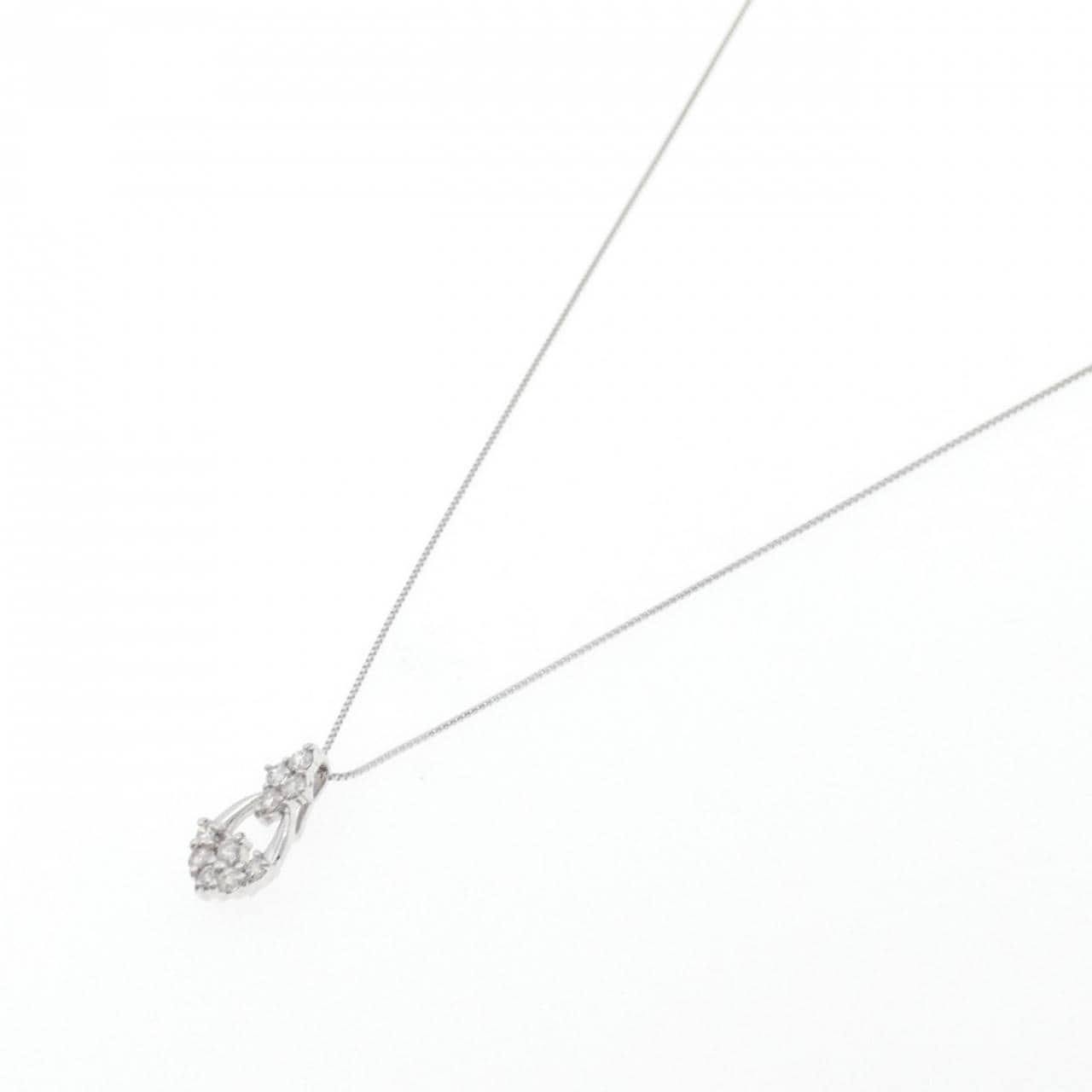 K18WG ダイヤモンド ネックレス 0.30CT