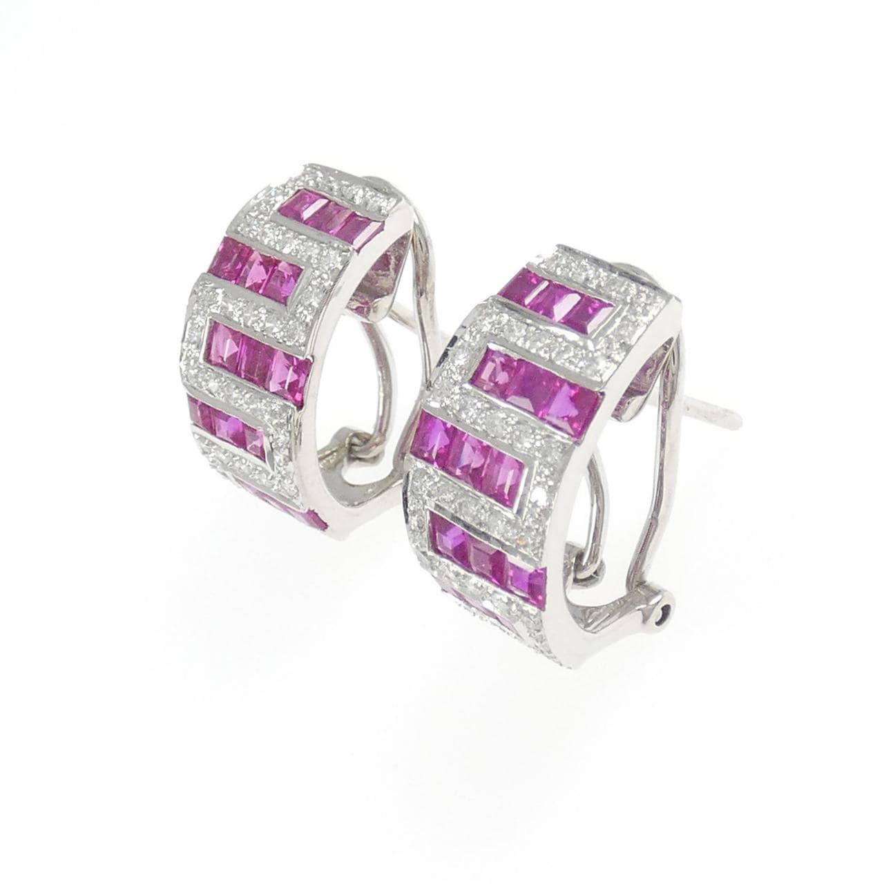 750WG ルビー ピアス/イヤリング 2.72CT