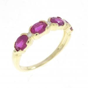 K18YG ルビー リング 1.20CT
