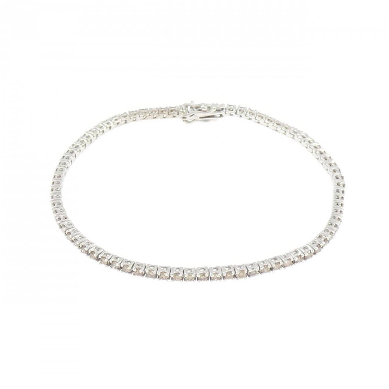 K18WG ダイヤモンド ブレスレット 1.34CT