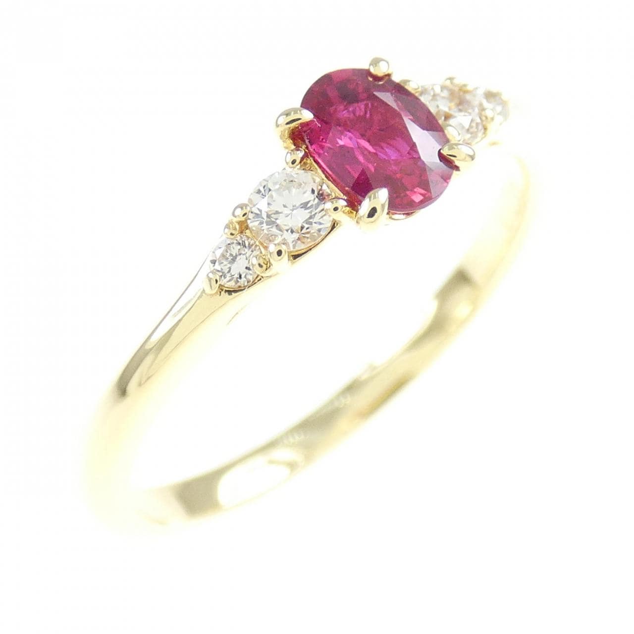 K18YG ルビー リング 0.26CT