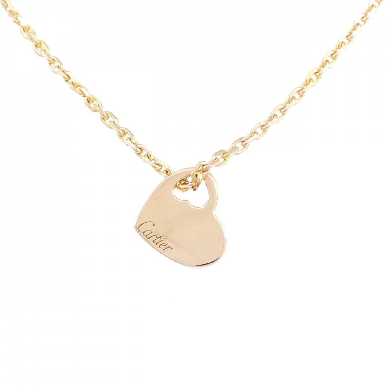 Cartier heart motif medal necklace