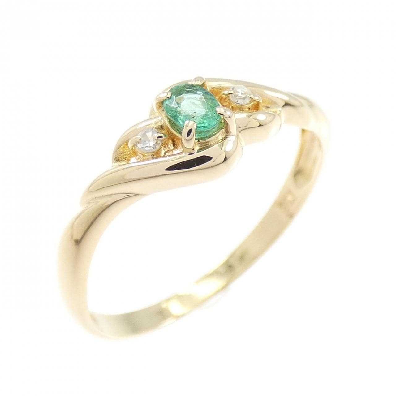 K18YG エメラルド リング