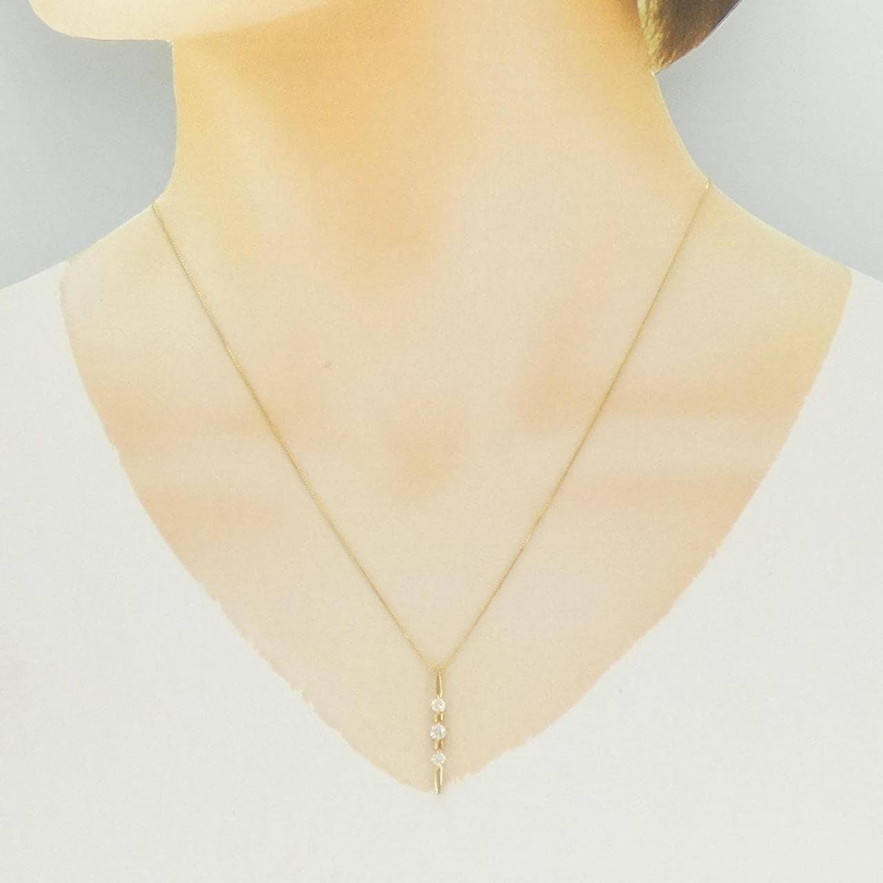 K18YG 2WAY ダイヤモンド ネックレス 0.30CT