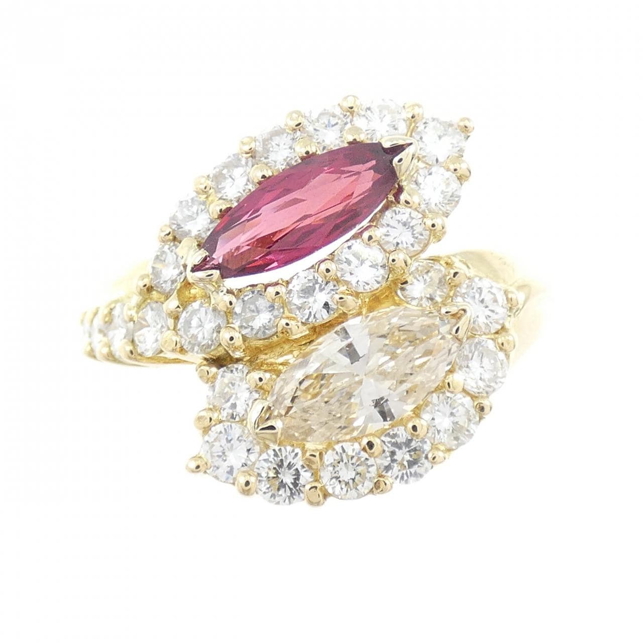 18KYG ルビー リング 0.59CT