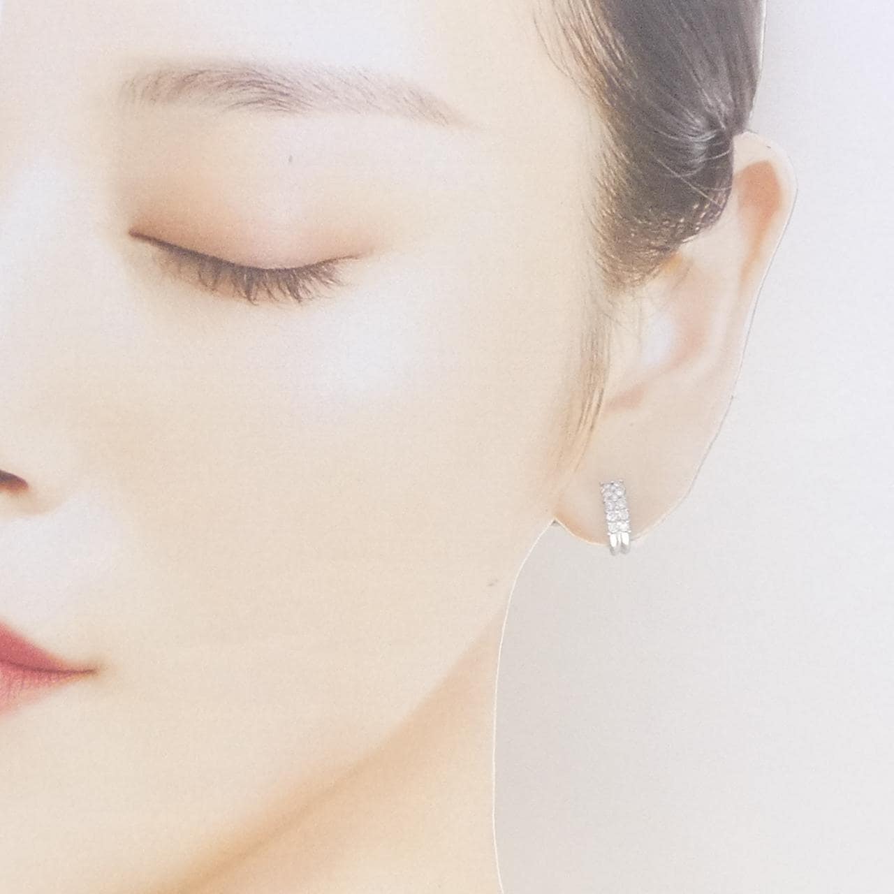 PT900 ダイヤモンド ピアス 0.34CT