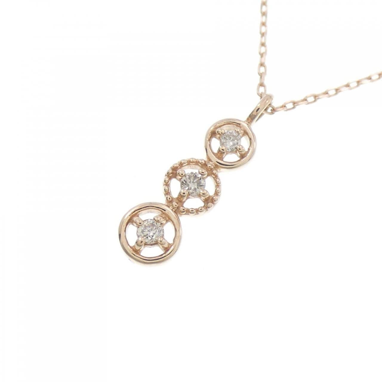 [BRAND NEW] K10PG Diamond necklace 0.04CT