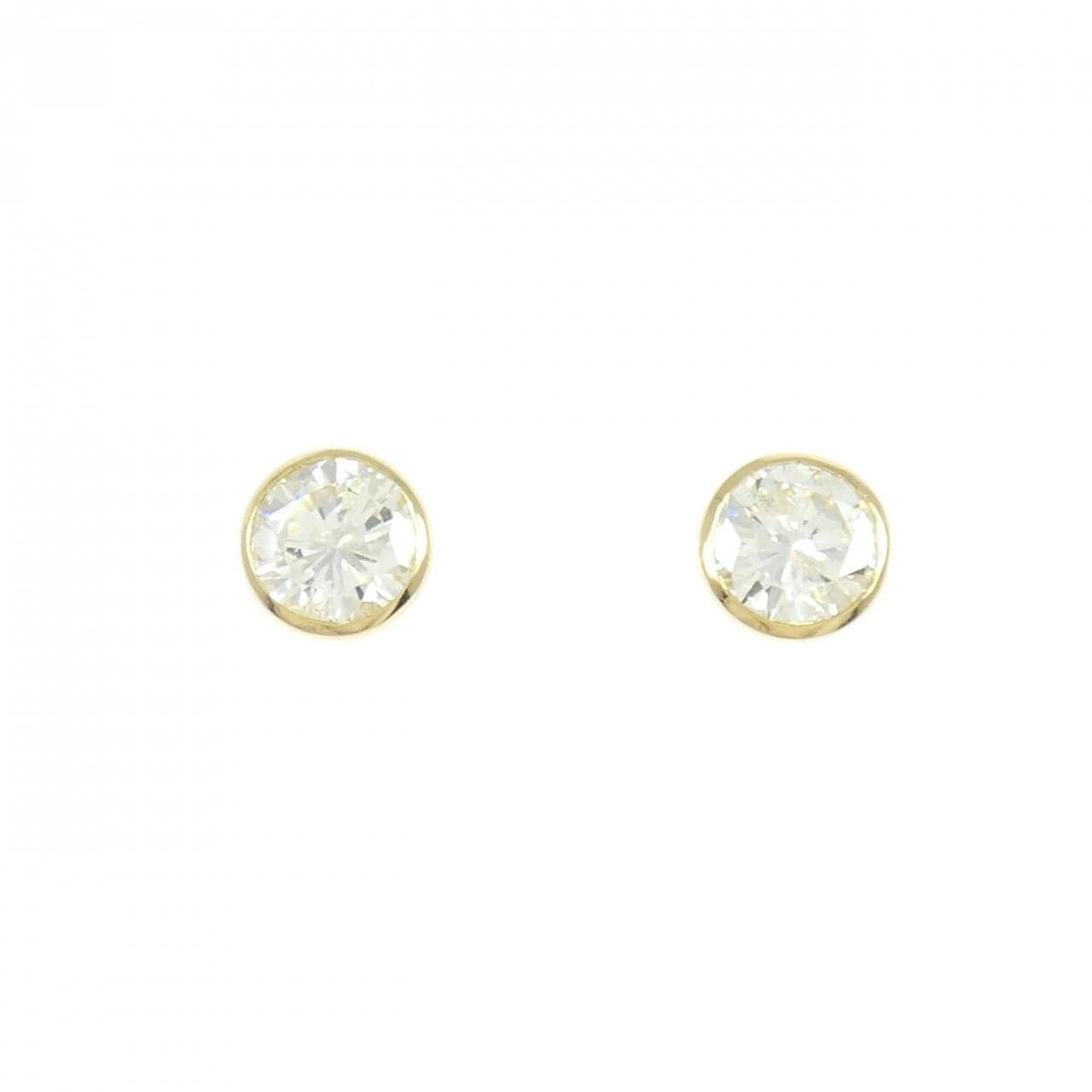 【リメイク】K18YG/ST ダイヤモンド ピアス 0.663CT 0.715CT I I1 VG-GOOD