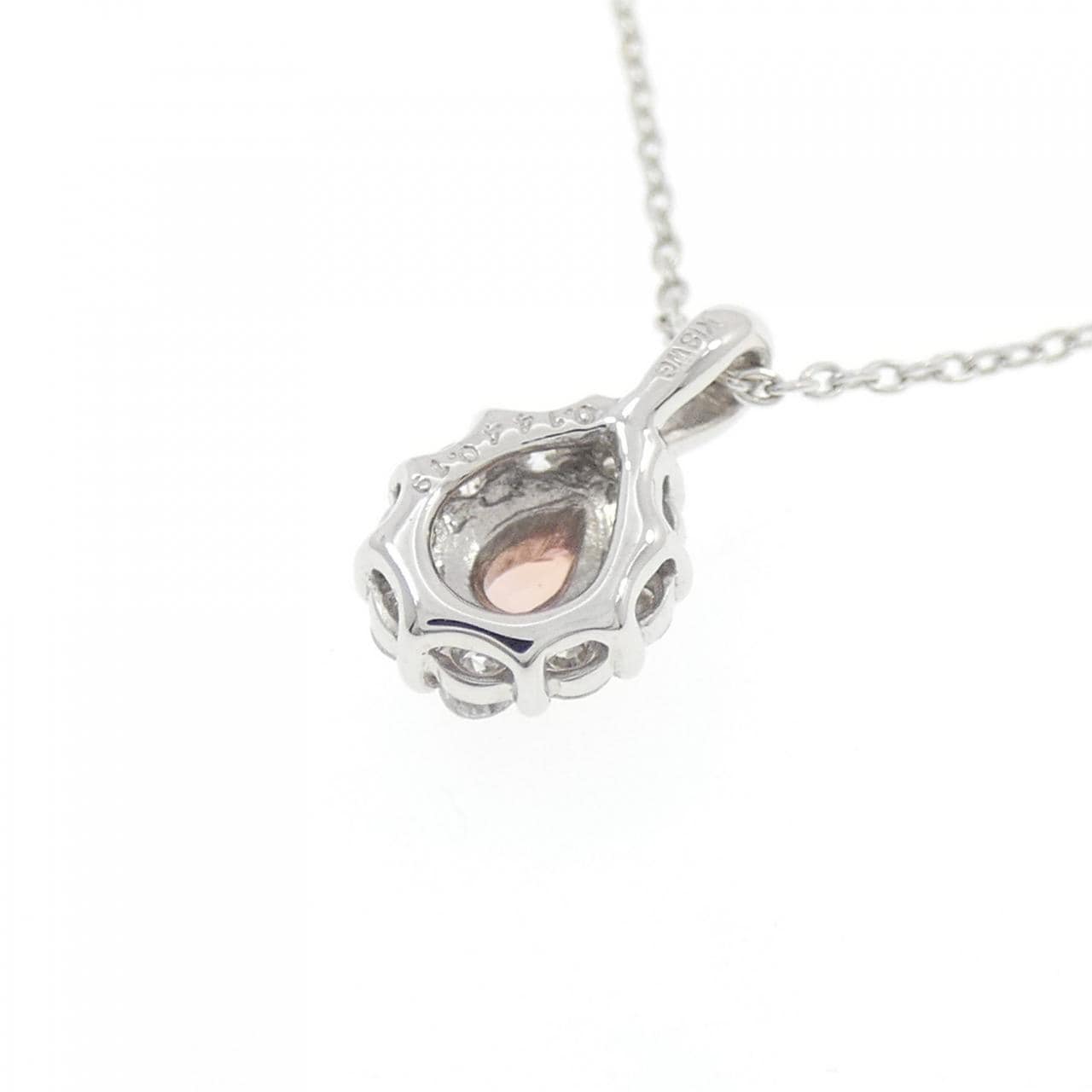 K18WG パパラチアサファイヤ ネックレス 0.144CT