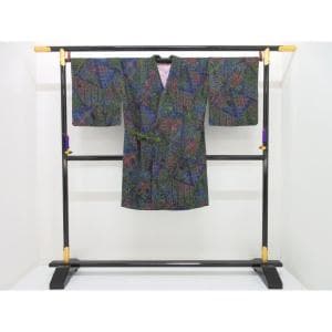 お洒落コート　輪奈織　ビロード入り　セミロング