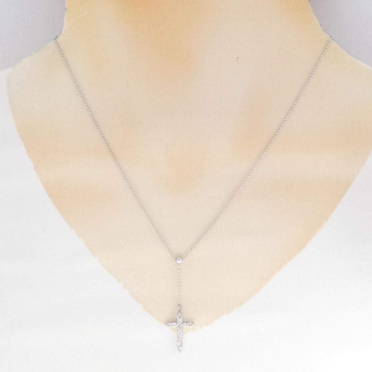 PT900/PT850 クロス ダイヤモンド ネックレス 0.50CT