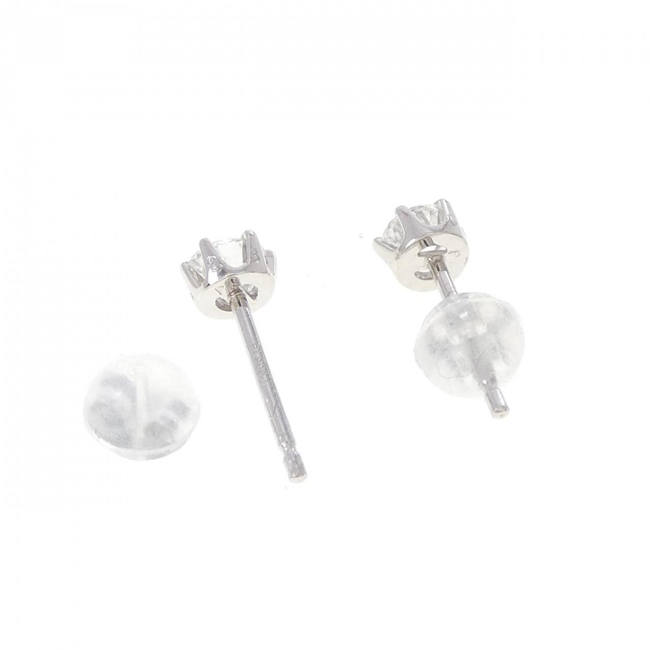 PT900 ダイヤモンド ピアス 0.235CT 0.236CT D SI1 EX-VG