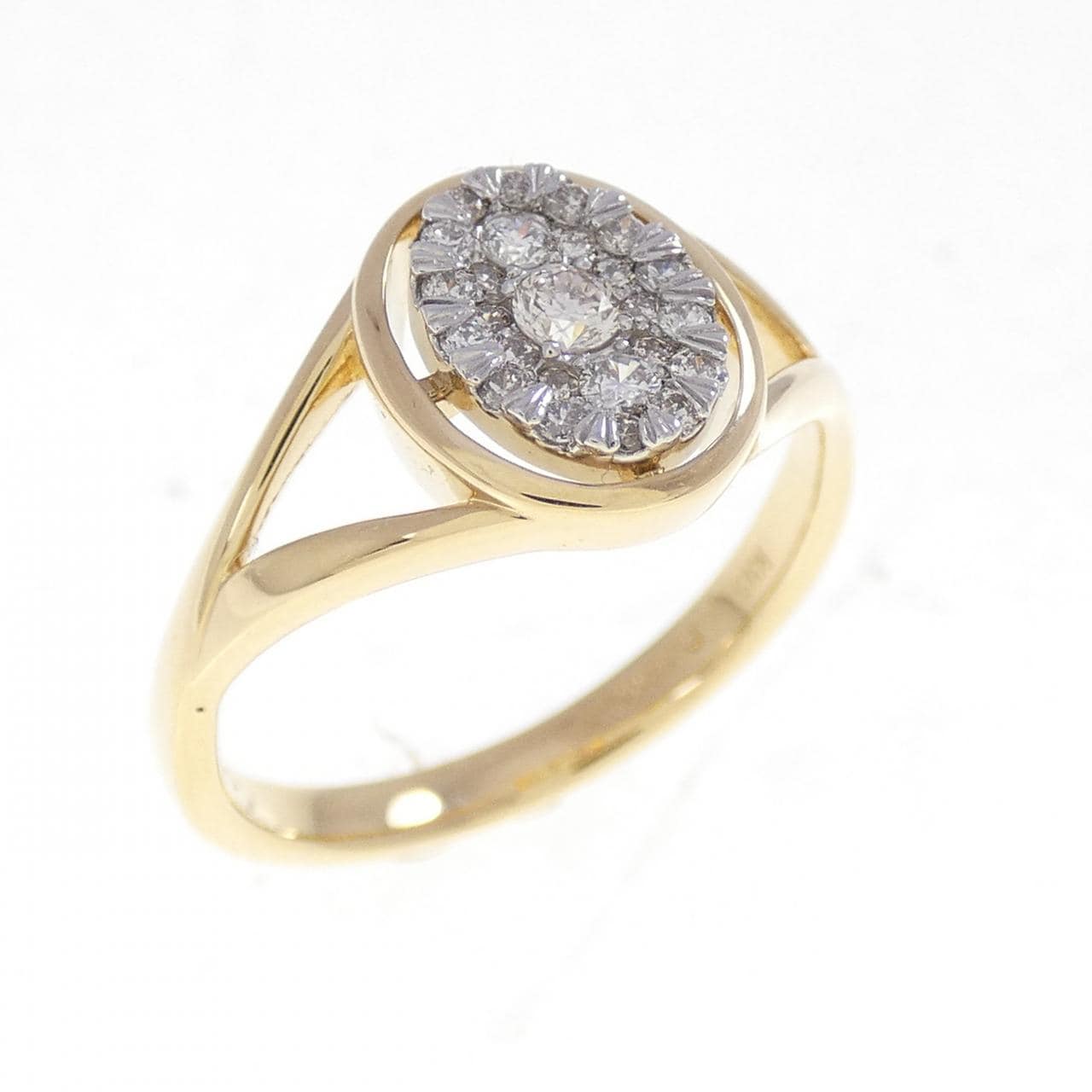 K18YG/PT900 ダイヤモンド リング 0.20CT