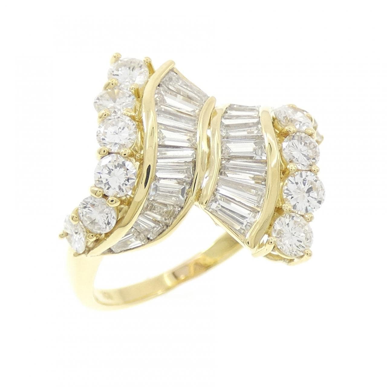 750YG ダイヤモンド リング 2.10CT