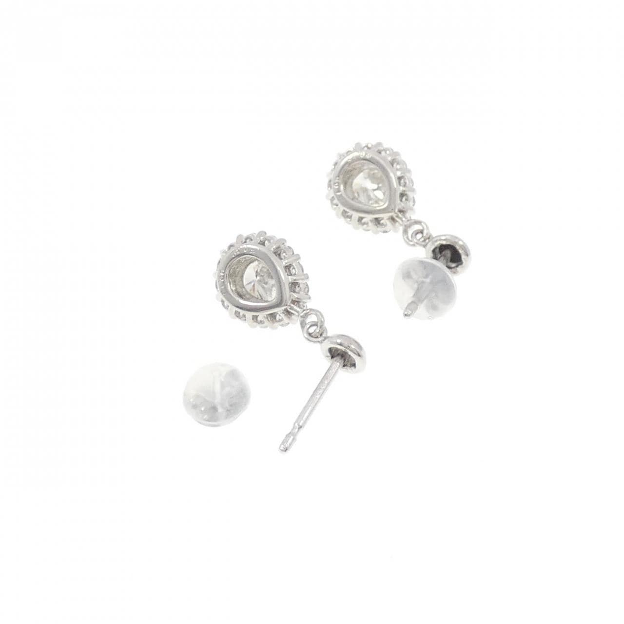 PT900 ダイヤモンド ピアス 1.02CT