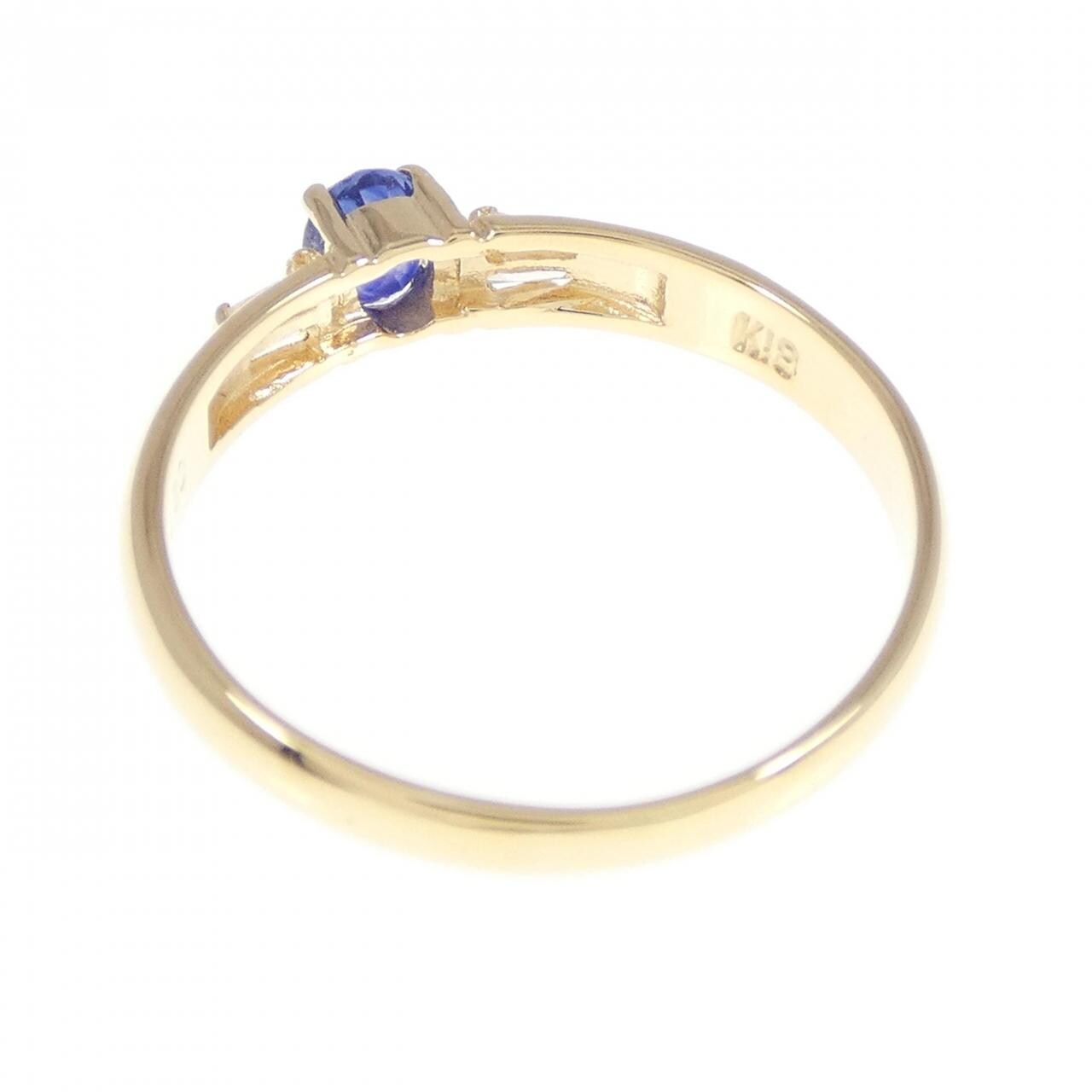 K18YG サファイヤ リング 0.27CT