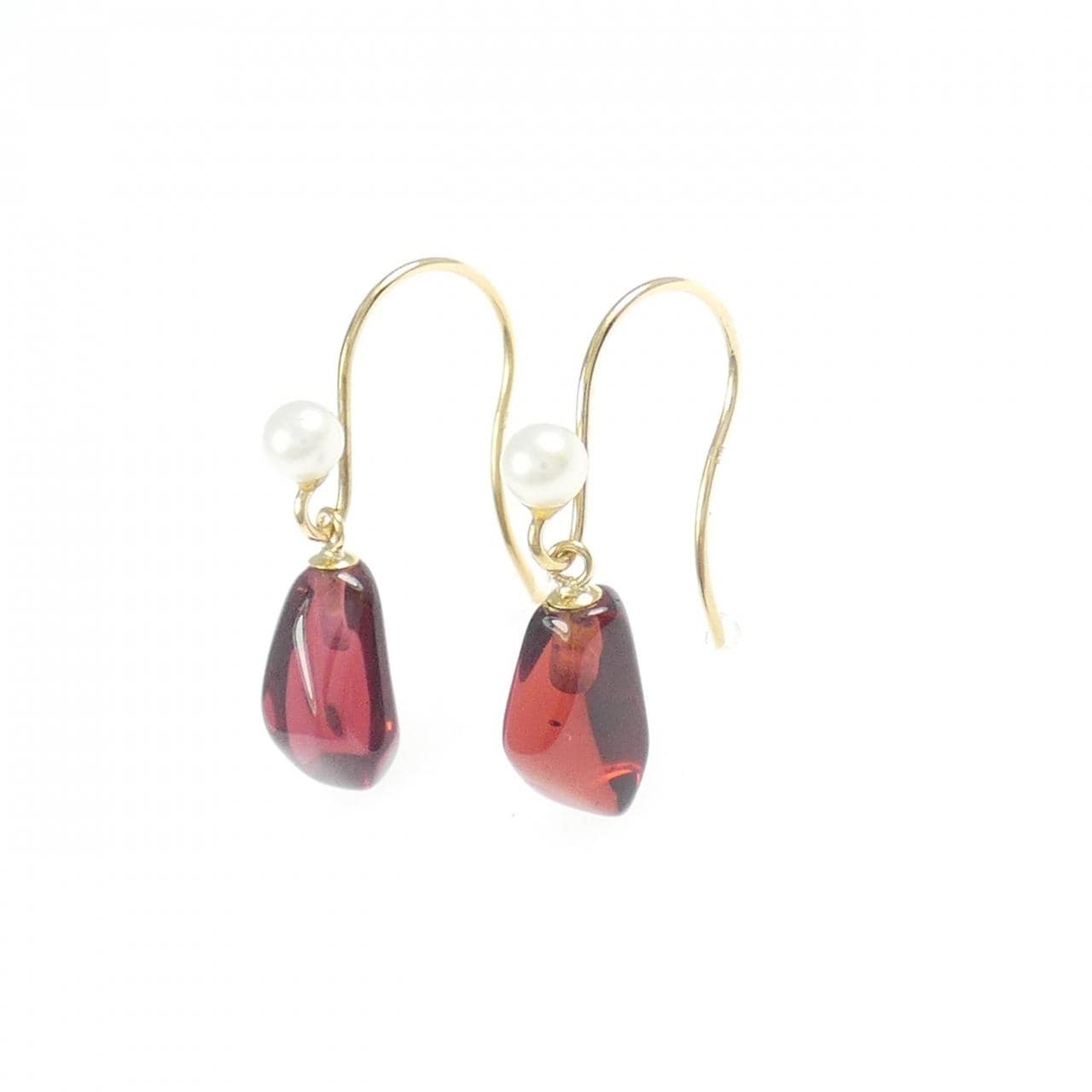 K18YG ガーネット ピアス