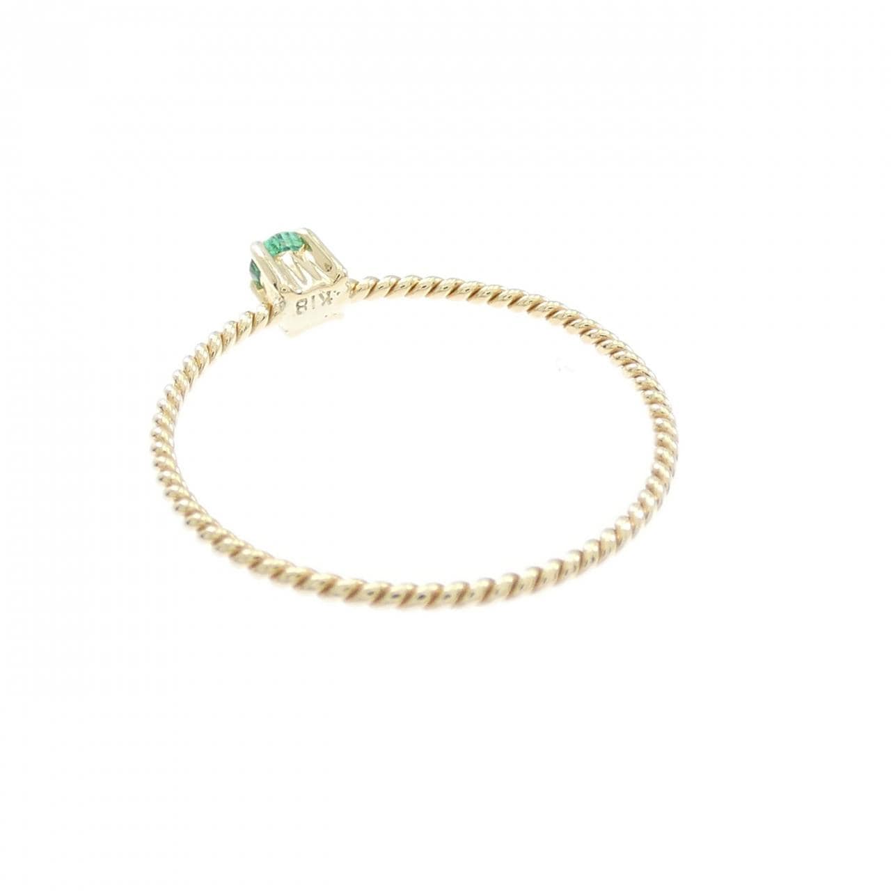 K18YG エメラルド リング