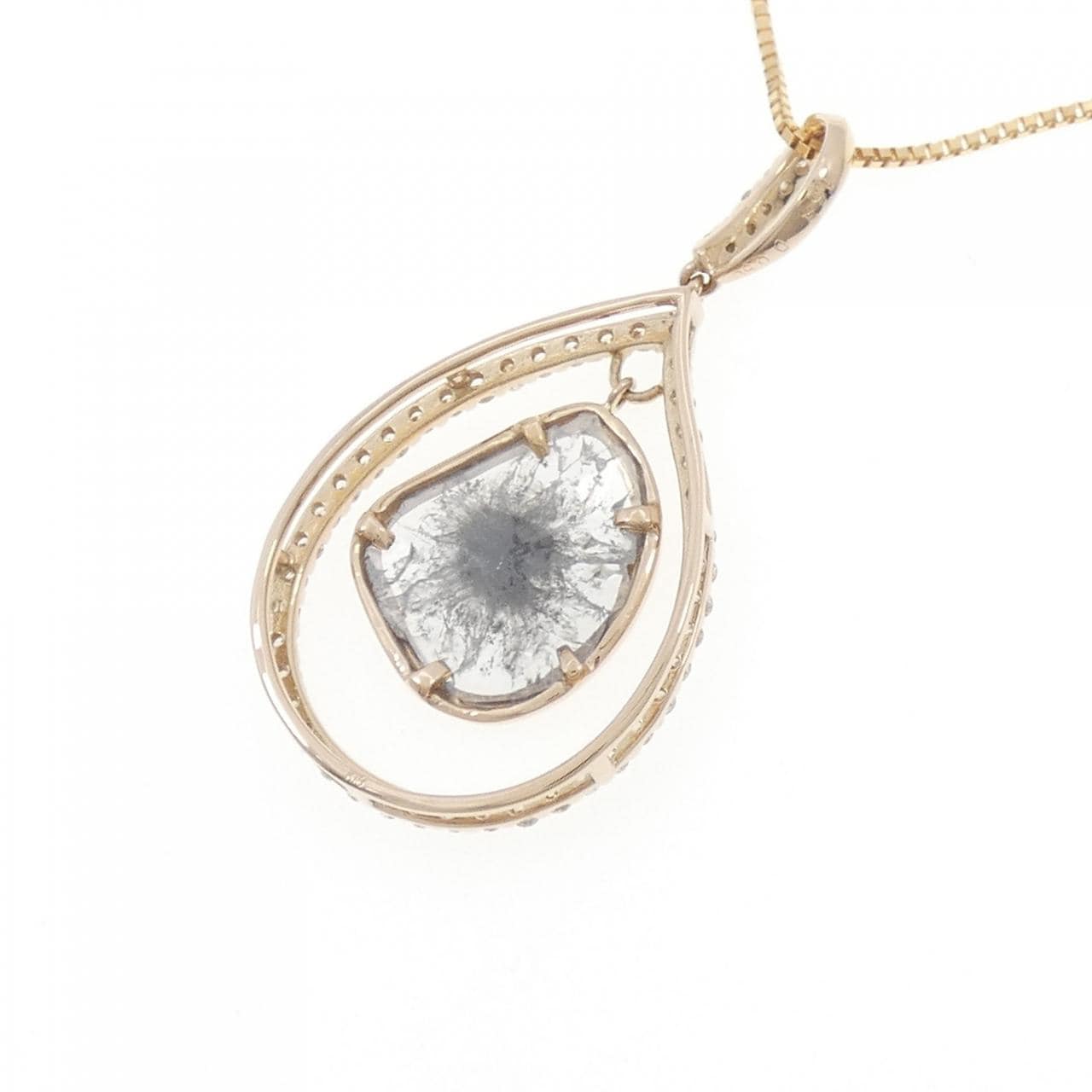 K18PG/K18YG Diamond Necklace 1.58CT