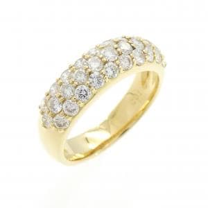 K18YG パヴェ ダイヤモンド リング 1.03CT