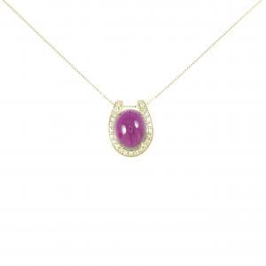 K18YG ガーネット ネックレス 6.78CT