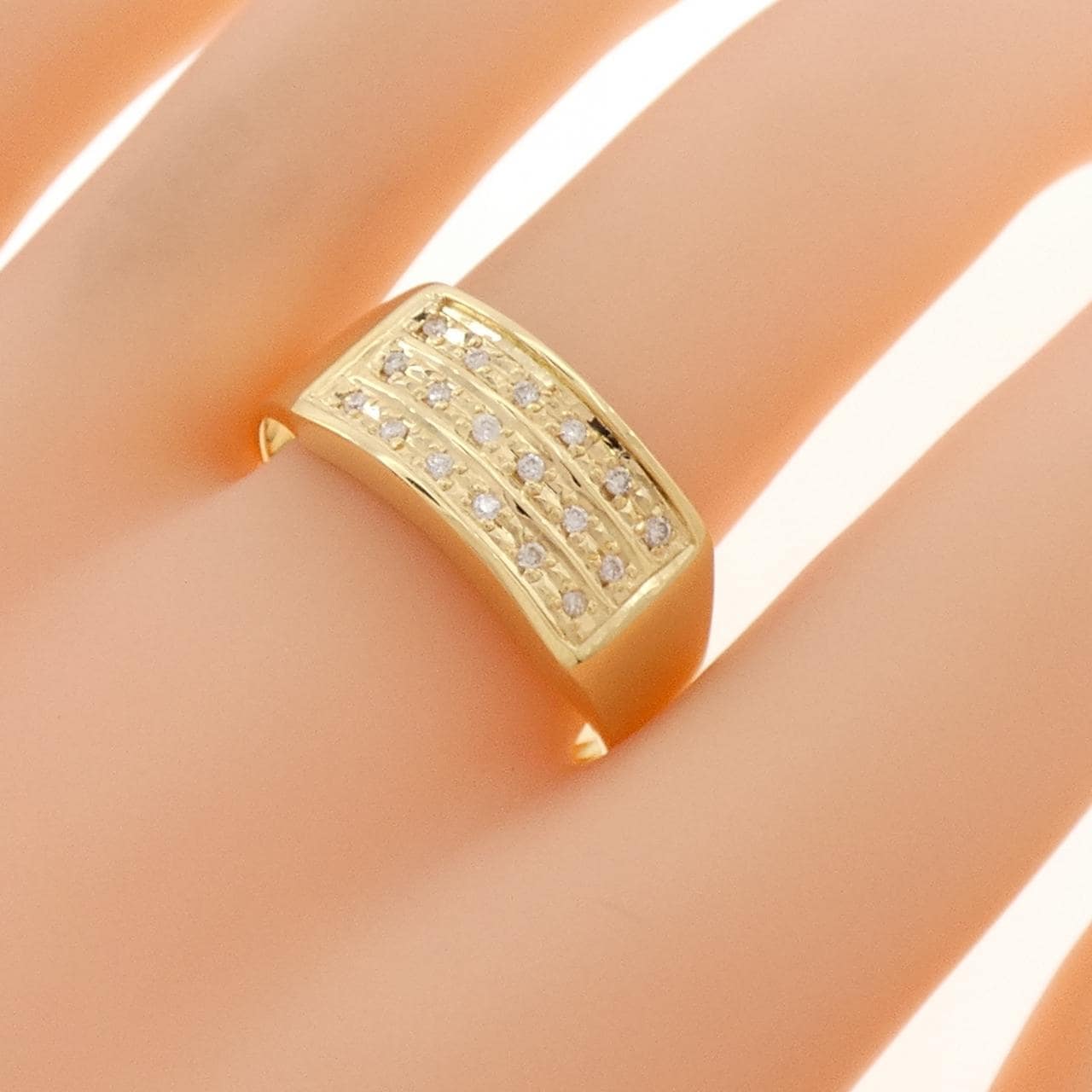 【新品】K18YG ダイヤモンド リング 0.12CT