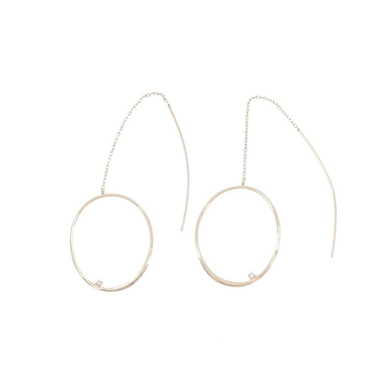 K10YG ダイヤモンド ピアス 0.02CT