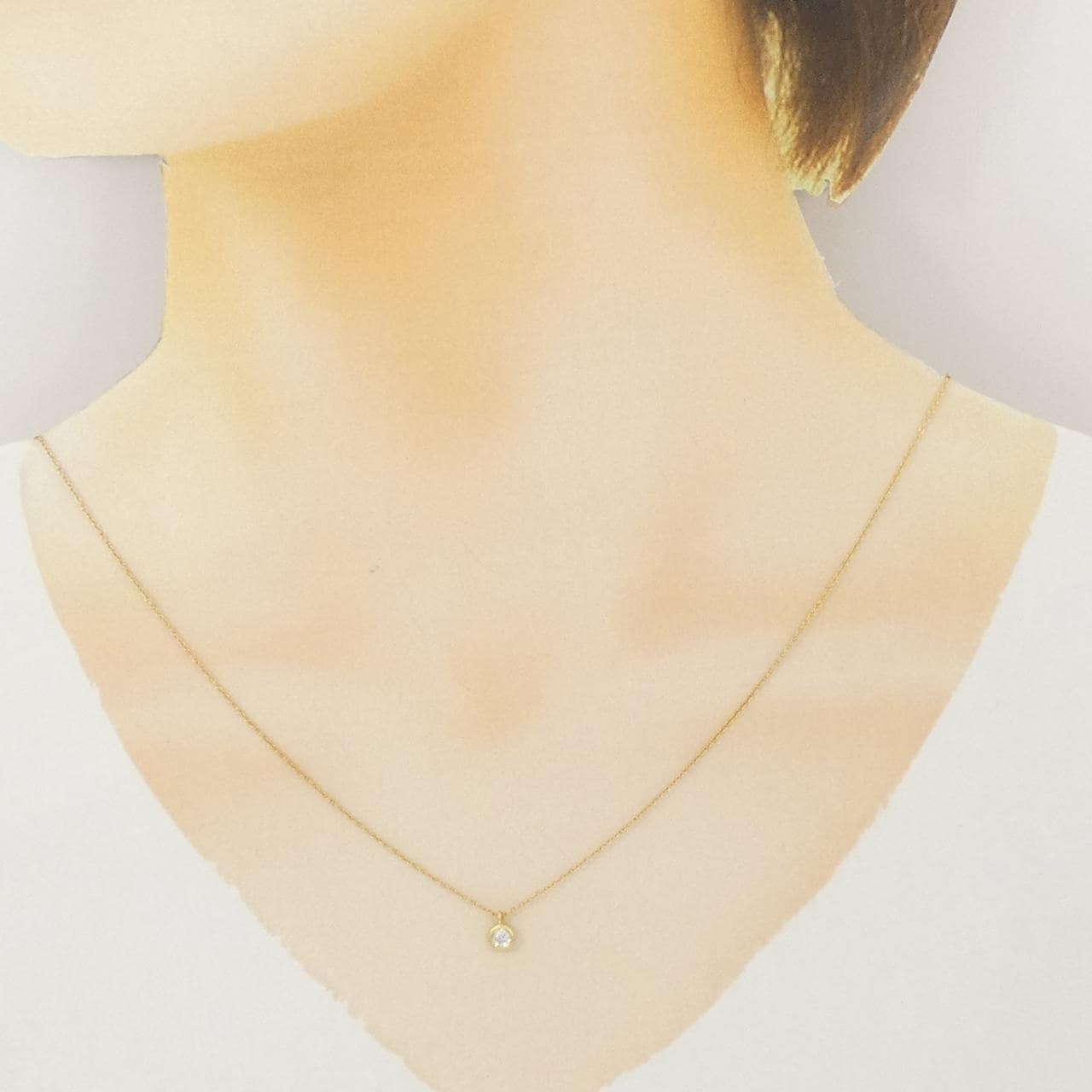 ハム ダイヤモンド ネックレス 0.10CT