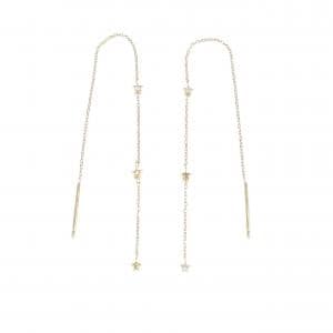 K18YG スター ダイヤモンド ピアス