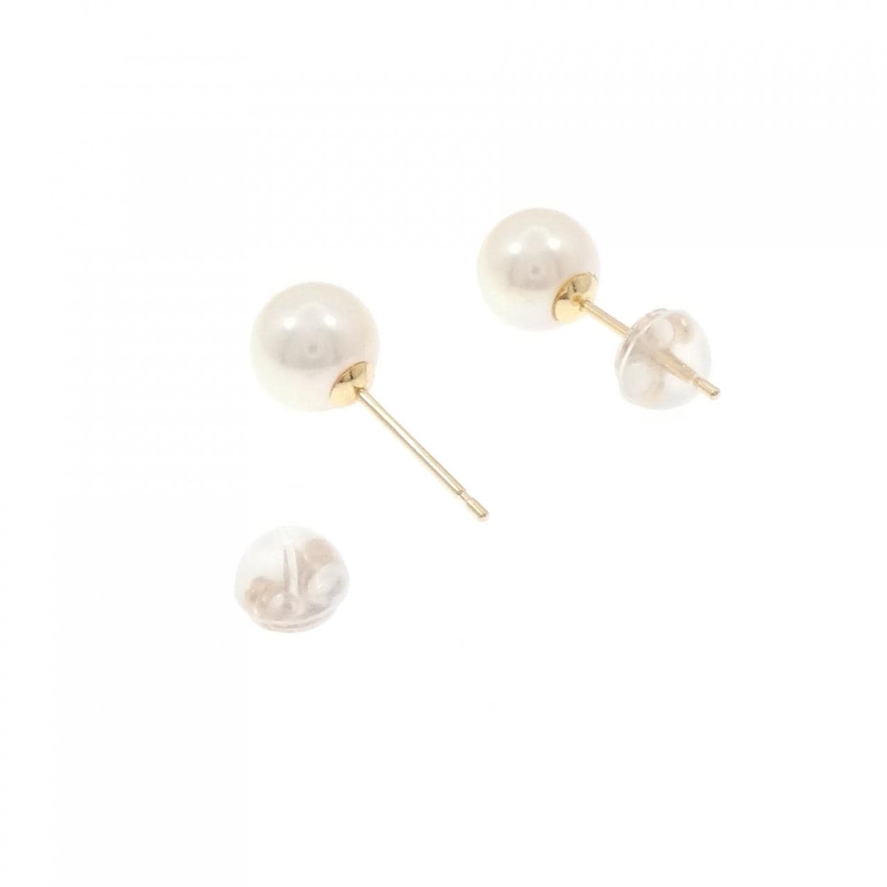 K18PG アコヤパール ピアス 6.6mm