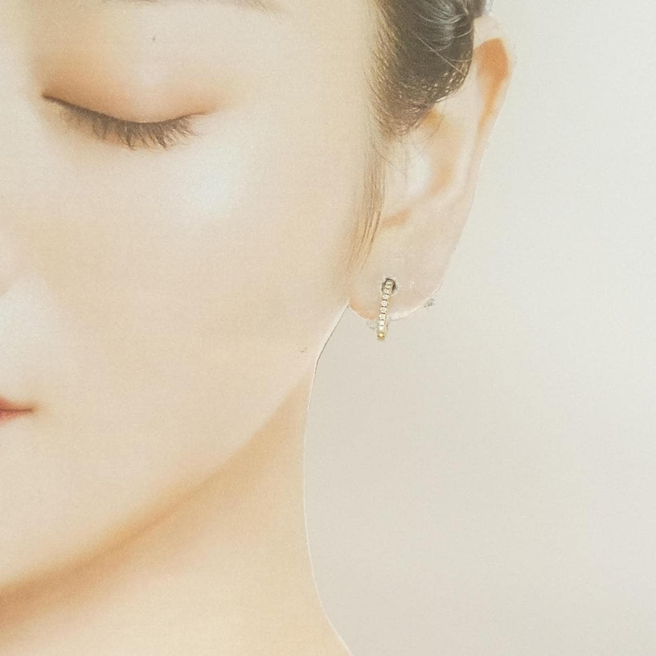 ポンテヴェキオ ダイヤモンド ピアス 0.12CT 片耳