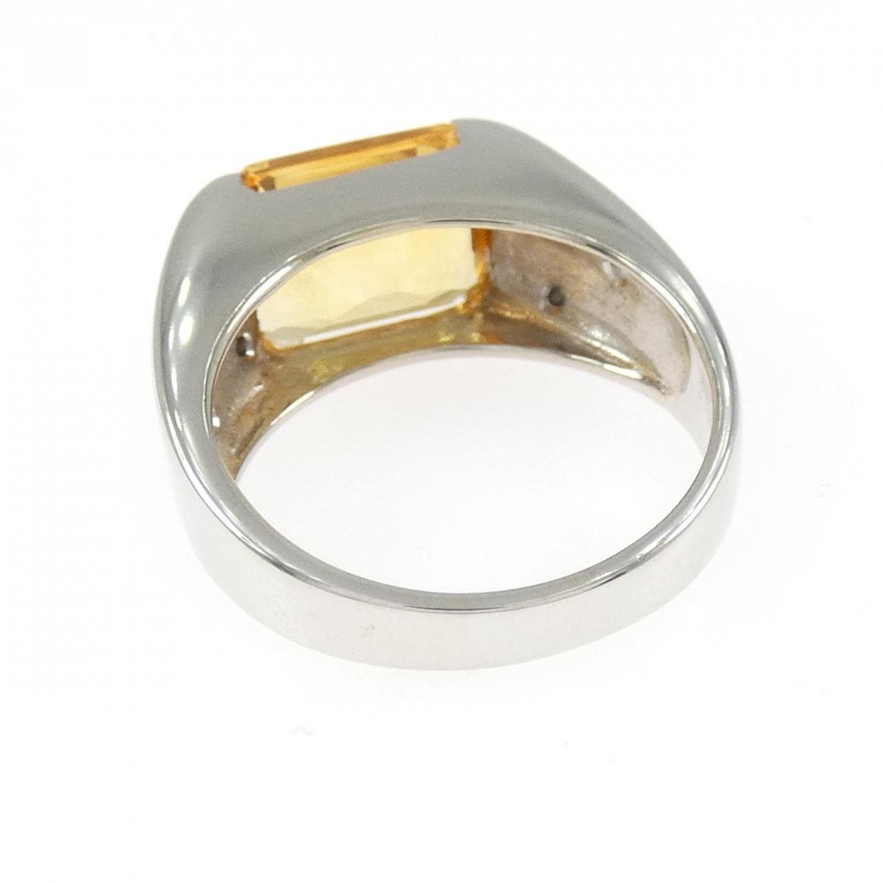K18WG シトリン リング 3.66CT