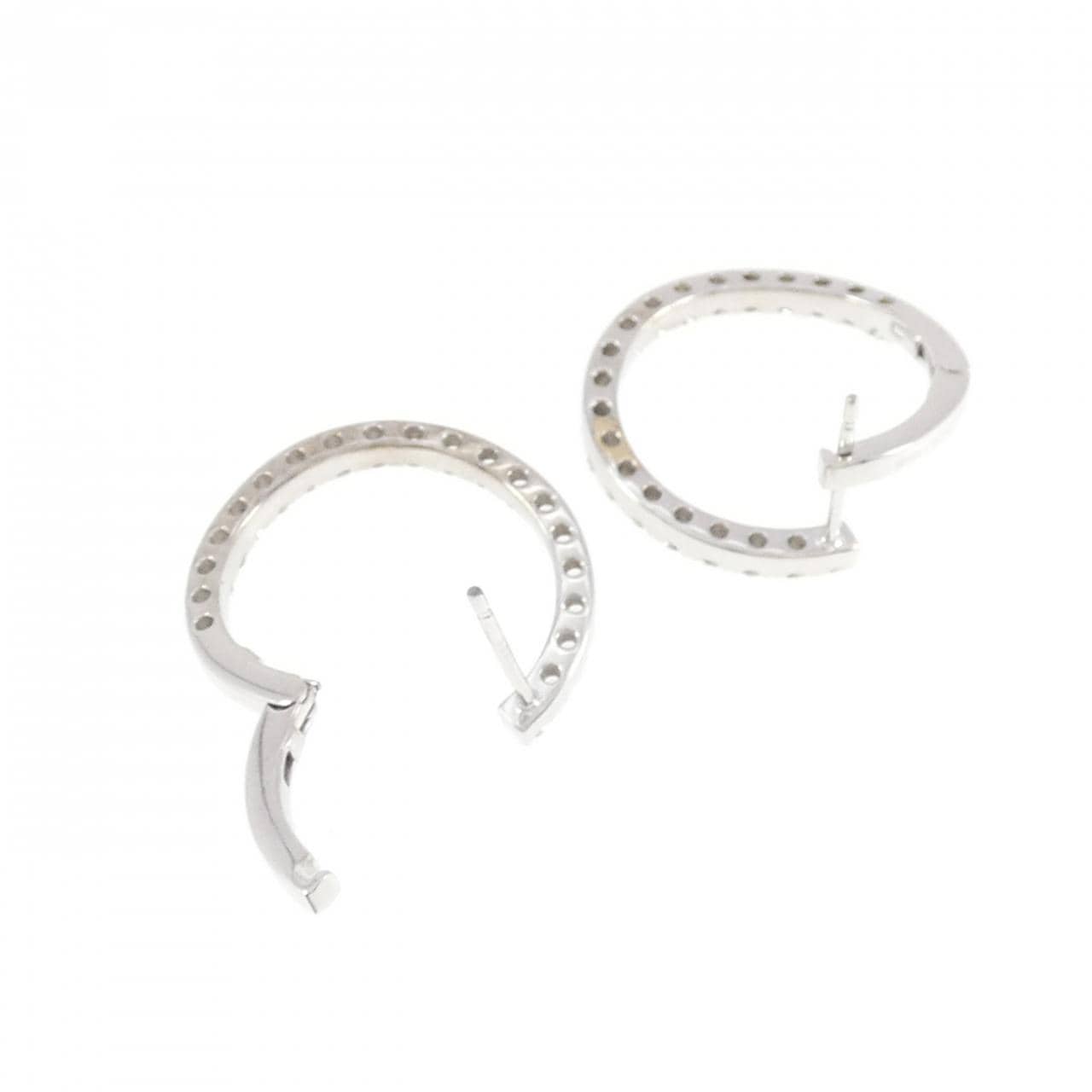 K18WG ダイヤモンド ピアス 1.00CT