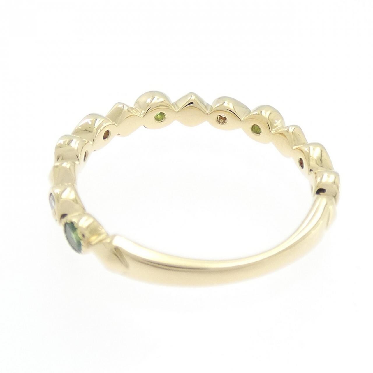 K18YG グリーンガーネット リング 0.25CT